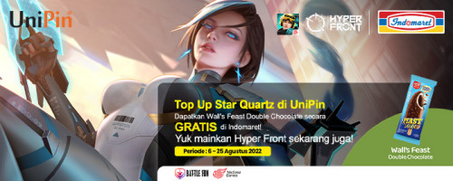 Top Up Star Quartz di UniPin dan Dapatkan Wall’s Feast Double Chocolate secara Gratis di Indomaret